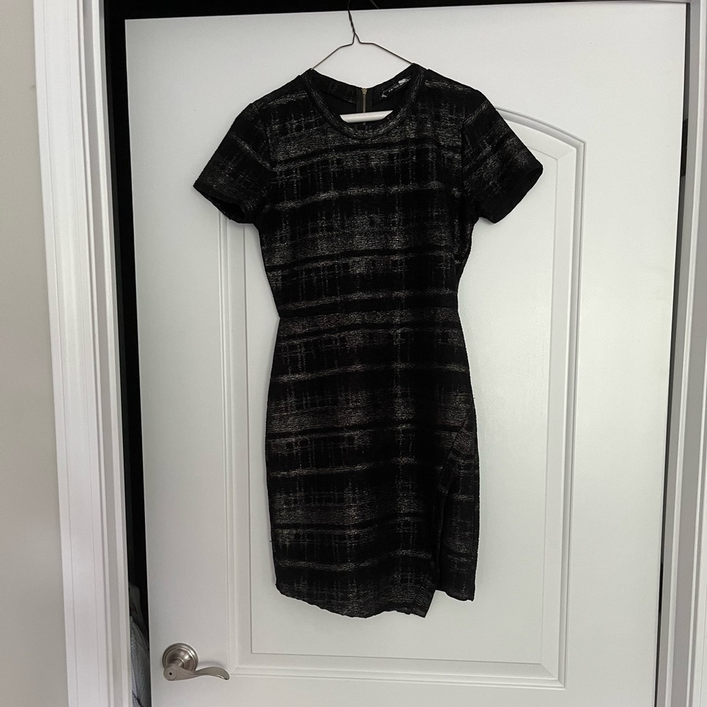 Black and Gold Mini Dress